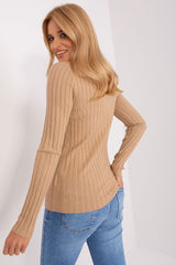 Classic cut with a ribbed fabric sweater