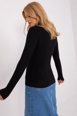 Classic cut with a ribbed fabric sweater