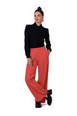 Women cotton knit fabric pants