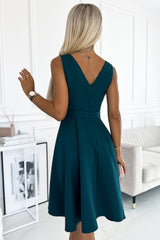 Asymmetrical cocktail dress with a longer back