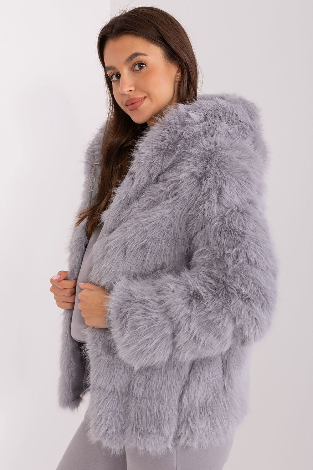 AT Hooded Fur Jacket Secondary image