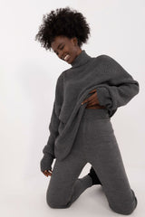 Long turtleneck sweater and pants set