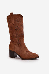 Open-work elegant design eco-suede Boots