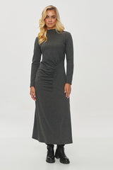 Elegant long sleeves pleated daydress