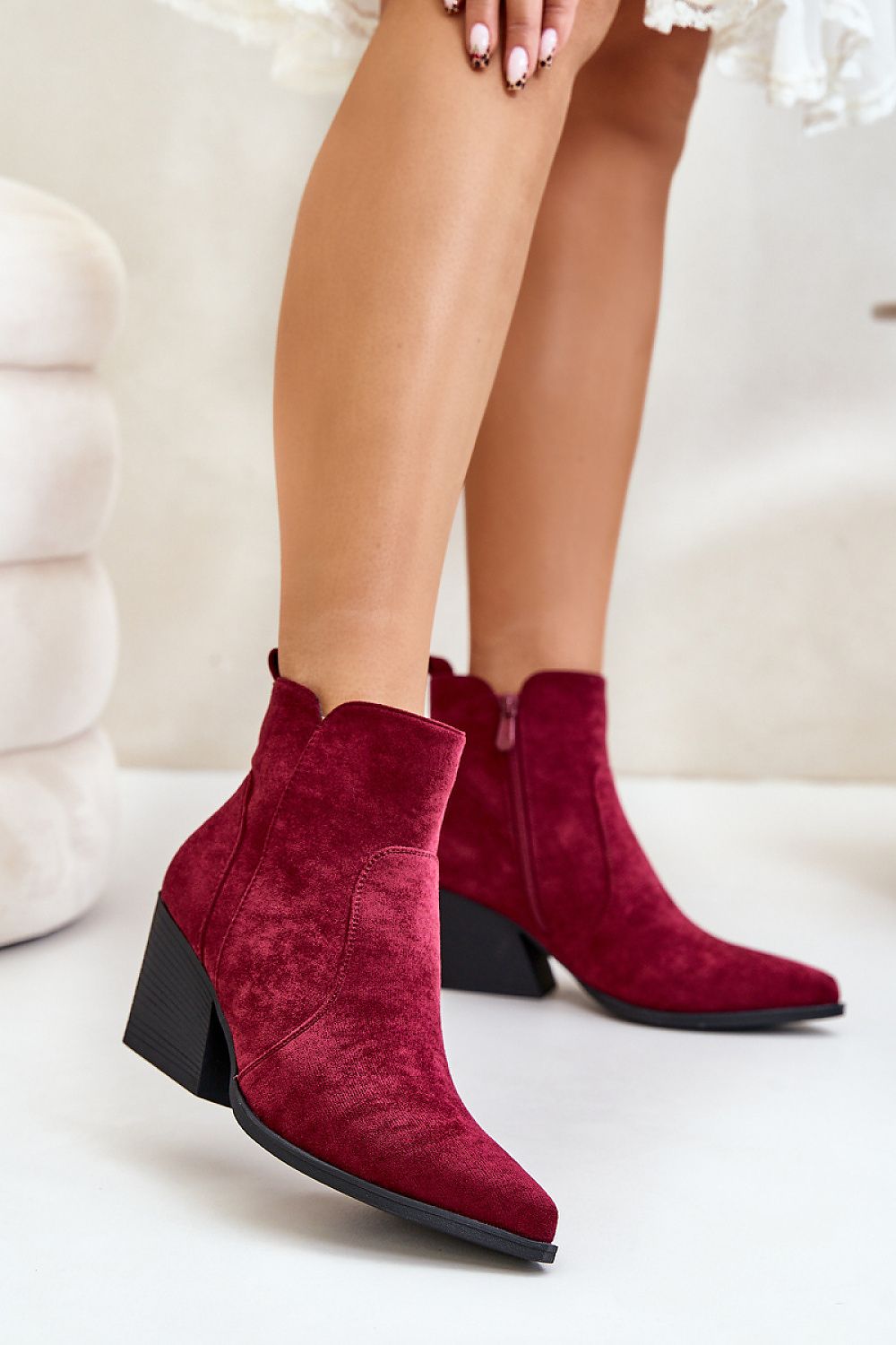 Cowgirl-style ankle boots