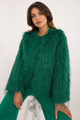 Elegant long sleeves transitional fur jacket