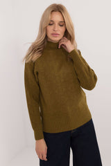 Turtleneck varied texture casual sweater