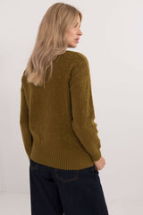 Turtleneck varied texture casual sweater