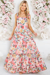 Summer Elegant Floral Strap Vacation Dress