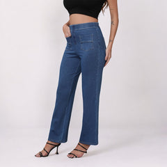 Women's Casual Straight High Waist Jeans