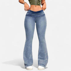 Casual Stretch High Waist Bootcut Jeans