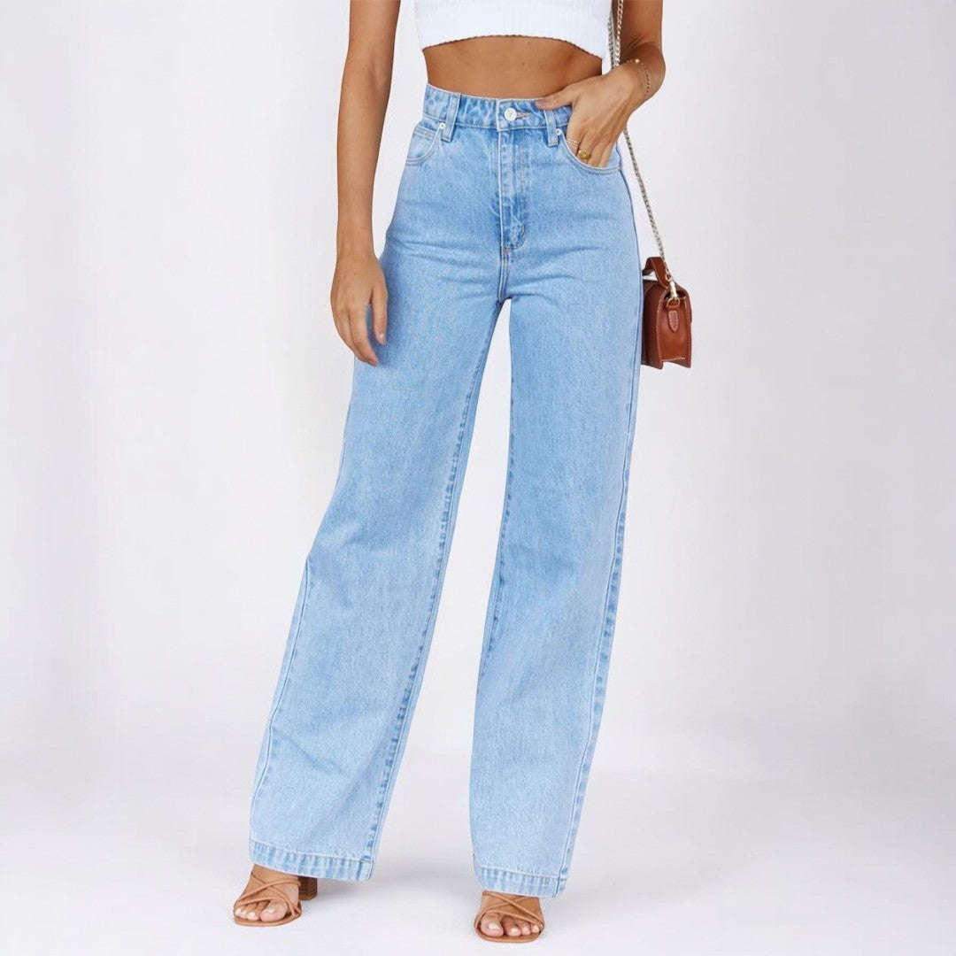 Women Stretchy Wide Leg Denim Jeans