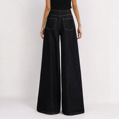 Dark Blue Loose Wide Leg Jeans