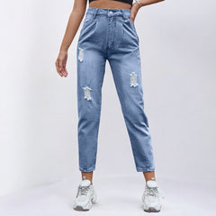 High Waist Straight Loose Wide Leg Jeans