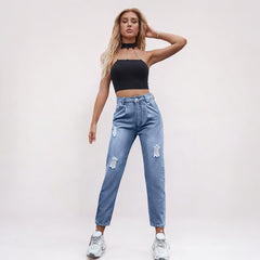 High Waist Straight Loose Wide Leg Jeans