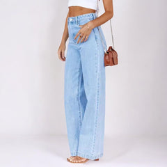 Women Stretchy Wide Leg Denim Jeans