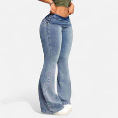 Casual Stretch High Waist Bootcut Jeans