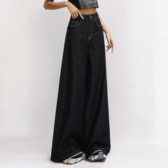 Dark Blue Loose Wide Leg Jeans