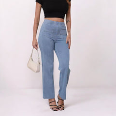 Women's Casual Straight High Waist Jeans