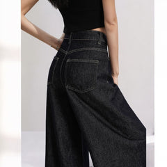 Dark Blue Loose Wide Leg Jeans