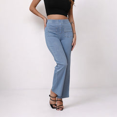 Women's Casual Straight High Waist Jeans