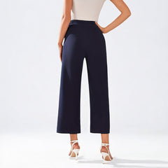 High Waist Wide Leg Straight Casual Pants