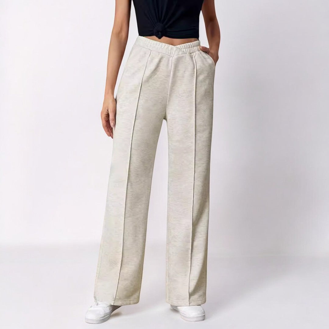 Straight Casual High Waist Wide Leg Pants