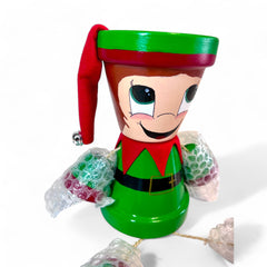 Handmade Christmas Elf Pot