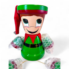 Handmade Christmas Elf Pot