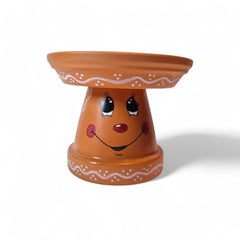 Gingerbread Joy: A Festive Clay Pot