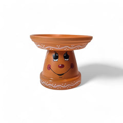 Gingerbread Joy: A Festive Clay Pot