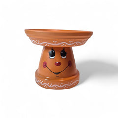 Gingerbread Joy: A Festive Clay Pot