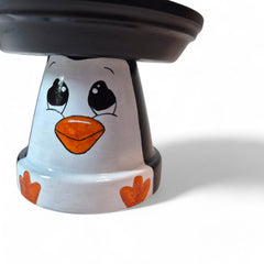 Custom Painted Penguin Pot