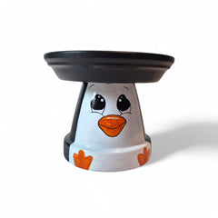 Custom Painted Penguin Pot