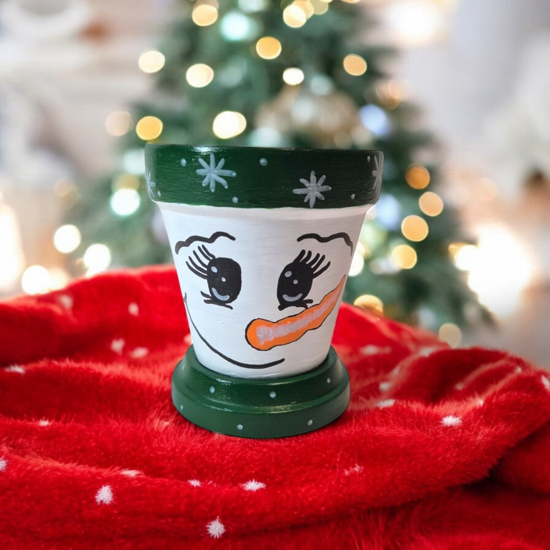 Chirstmas Snowman Pot