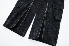 Camouflage Multi Pocket Design Loose Low Waist Jeans