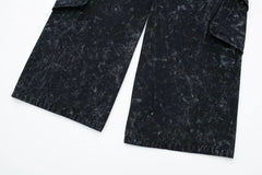 Camouflage Multi Pocket Design Loose Low Waist Jeans