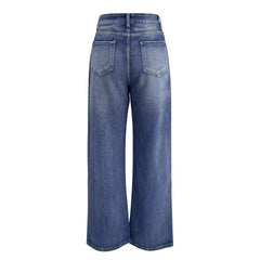 Washed High Waist Loose Wide Leg Jeans