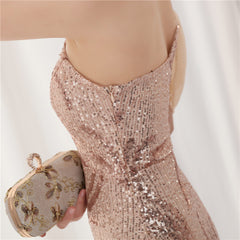 Elegant Beaded Sequined Fairy Party Evening Dress
