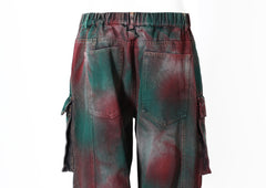 Cool Painted High Waist Loose Multi Pocket Workwear Jeans