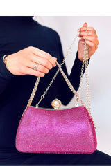 Envelope clutch bag with chain