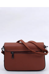 Brown messenger bag stylish clasp with a flap