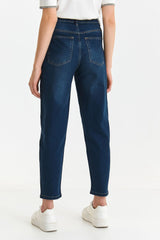 Pleasant-to-touch denim fabric navy jeans