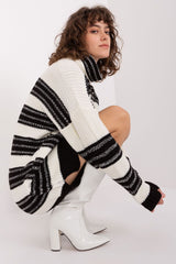 Colorful stripes wxtended back sweater daydress