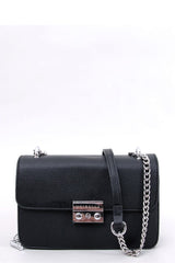 Black messenger bag with a stylish snap closure