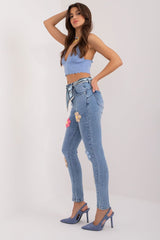 High rise skinny fit jeans