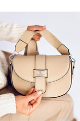 Beige messenger bag with detachable adjustable strap