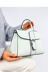 Everyday green handbag with a long adjustable strap