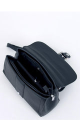 Everyday black handbag with a long adjustable strap