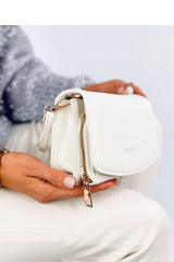 White messenger bag with long adjustable strap